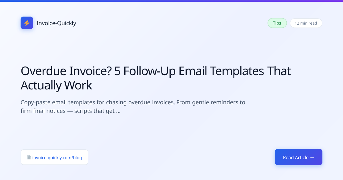 Overdue Invoice? 5 Follow-Up Email Templates That Actually Work ...